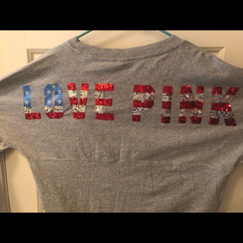 Victoria secret pink 4th of July bling croptop NWT